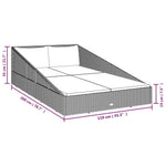 HKH 5 Pcs Conjunto Jantar P/ Jardim Vime Pe e Vidro Temperado - Preto