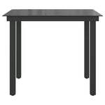 HKH Mesa de Jardim em Alumínio e Vidro - Preto
