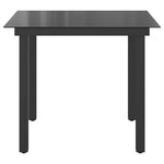 HKH Mesa de Jardim em Alumínio e Vidro - Preto