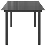 HKH Mesa de Jardim em Alumínio e Vidro - Preto
