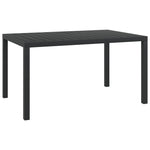HKH 3 Pcs Conjunto de Bistrô para Jardim Vime Pe - Preto