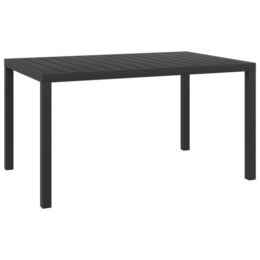 HKH 3 Pcs Conjunto de Bistrô para Jardim Vime Pe - Preto