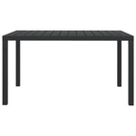 HKH 3 Pcs Conjunto de Bistrô para Jardim Vime Pe - Preto