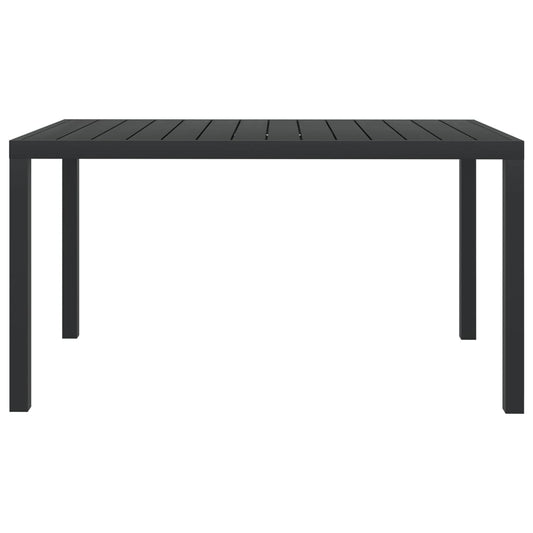 HKH 3 Pcs Conjunto de Bistrô para Jardim Vime Pe - Preto