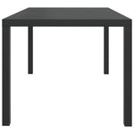 HKH 3 Pcs Conjunto de Bistrô para Jardim Vime Pe - Preto