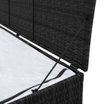 HKH Caixa De Arrumação Para Jardim Vime Pe - Preto