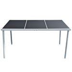HKH Mesa de Jardim 150x90x74 Cm Aço - Preto
