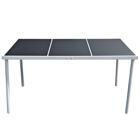 HKH Mesa de Jardim 150x90x74 Cm Aço - Preto