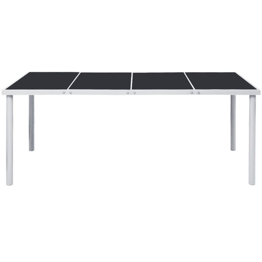 HKH Mesa de Jardim 190x90x74 Cm Aço - Preto