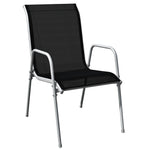 HKH Conjunto de Jantar para Jardim 5 Pcs 80x71 Cm Aço Preto/cinza - Cinzeto