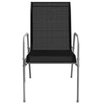 HKH Conjunto de Jantar para Jardim 5 Pcs 80x71 Cm Aço Preto/cinza - Cinzeto