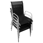 HKH Conjunto de Jantar para Jardim 5 Pcs 80x71 Cm Aço Preto/cinza - Cinzeto