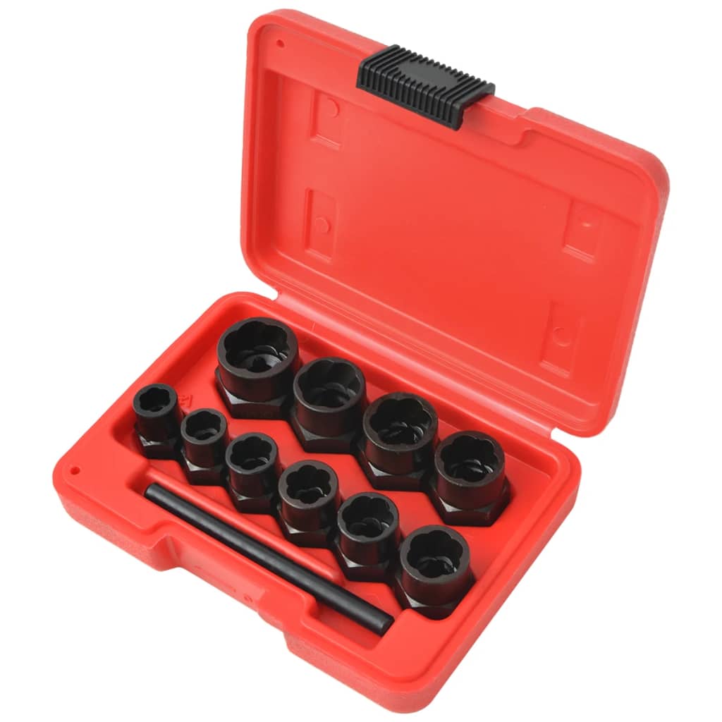 HKH Conjunto Extractor para Parafusos e Porcas Danificados em Aço - 11 Peças