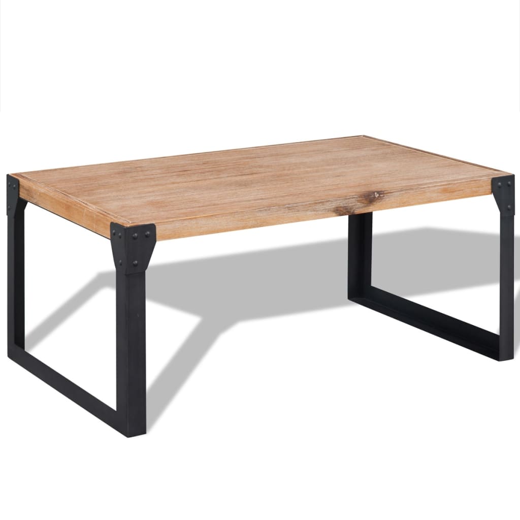 Mesa de centro HKH de madera de acacia maciza