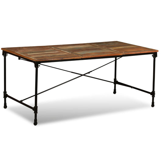 Mesa de comedor HKH de madera maciza reciclada de 180 cm