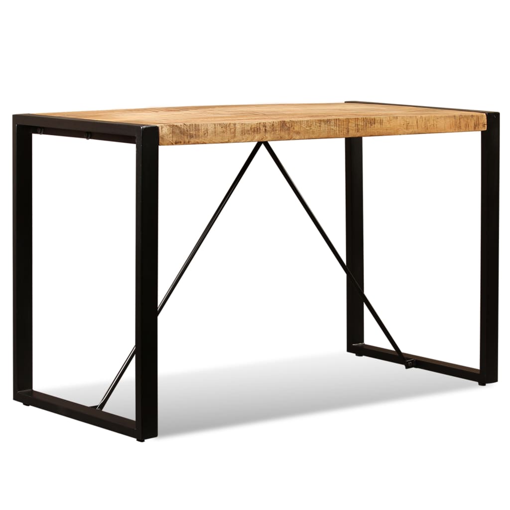 Mesa de comedor de madera maciza de mango rugosa HKH