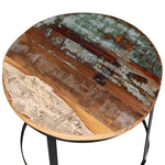 HKH Conjunto de 2 Conjunto Mesa Centro Redonda em Madeira Reciclada 40cm/50cm