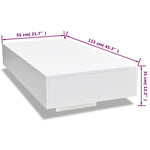 HKH Mesa de Centro, Brilhante - Branco