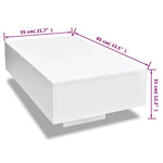 HKH Mesa de Centro, Brilhante - Branco