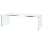 HKH Mesa de Centro em Temperado Transparente em Vidro