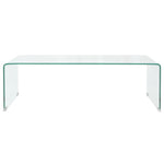 HKH Mesa de Centro em Temperado Transparente em Vidro