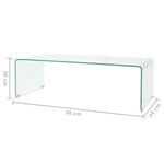 HKH Mesa de Centro em Temperado Transparente em Vidro
