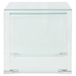 HKH Conjunto de 2 Conjunto Mesas de Encastrar Temperado Transparente em Vidro