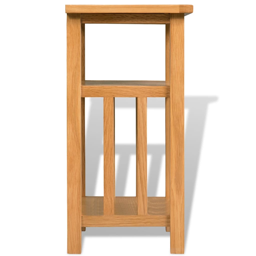 Mesa Auxiliar HKH con Revistero de Roble Macizo