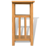 Mesa Auxiliar HKH con Revistero de Roble Macizo