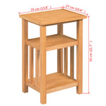 Mesa Auxiliar HKH con Revistero de Roble Macizo