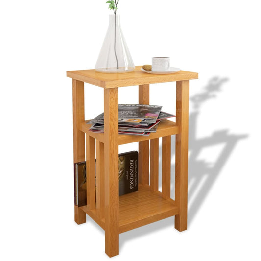 Mesa Auxiliar HKH con Revistero de Roble Macizo