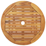 HKH Conjunto Bistro para Jardim Dobrável 3 Pcs Madeira de Acácia - Marrom