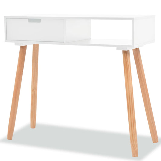 Mesa auxiliar HKH de pino macizo - Blanco