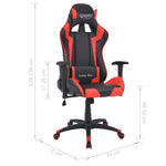 HKH Silla de Oficina reclin. Estilo Racing Piel Artificial - Rojo