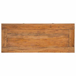 HKH Aparador Rústico em Madeira de Mogno Maciça, Latão com 2 Portas e 2 Gavetas 75 X 30 X 65 Cm