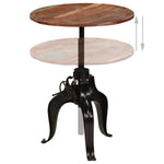 HKH Mesa de Bar em Maciça 75x(76 - 110) Cm em Madeira Recuperada