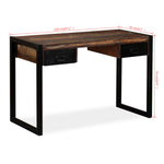 Mesa HKH con 2 cajones de madera maciza recuperada