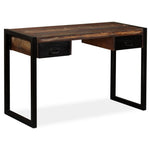 Mesa HKH con 2 cajones de madera maciza recuperada