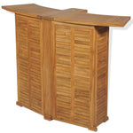 HKH Mesa de Bar Dobrável 155x53x105 Cm Madeira Teca Maciça - Marrom
