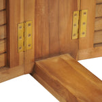 HKH Mesa de Bar Dobrável 155x53x105 Cm Madeira Teca Maciça - Marrom