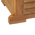 HKH Mesa de Bar Dobrável 155x53x105 Cm Madeira Teca Maciça - Marrom