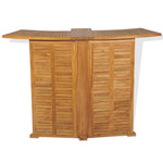 HKH Mesa de Bar Dobrável 155x53x105 Cm Madeira Teca Maciça - Marrom
