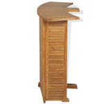 HKH Mesa de Bar Dobrável 155x53x105 Cm Madeira Teca Maciça - Marrom