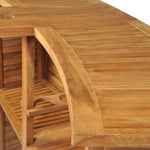 HKH Mesa de Bar Dobrável 155x53x105 Cm Madeira Teca Maciça - Marrom