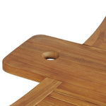 HKH Mesa de Bar Dobrável 155x53x105 Cm Madeira Teca Maciça - Marrom