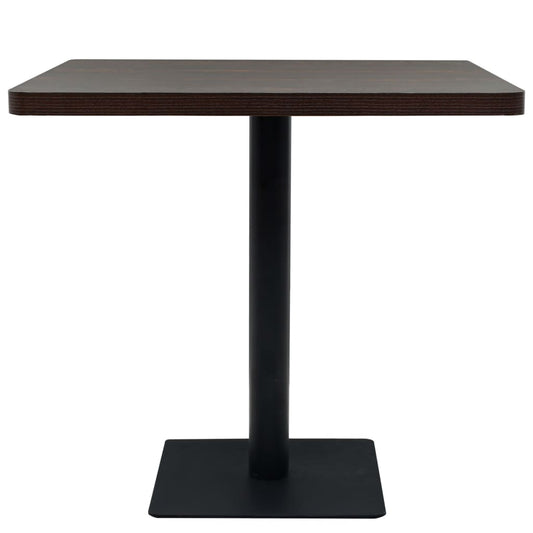 HKH Mesa de Bar em em MDF e Quadrada Cinzento Escuro em Aço