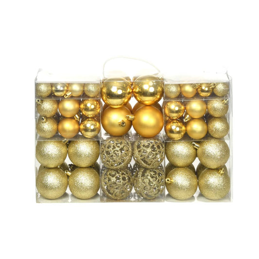 HKH Conjunto de 100 Bolas de Natal - Dourado