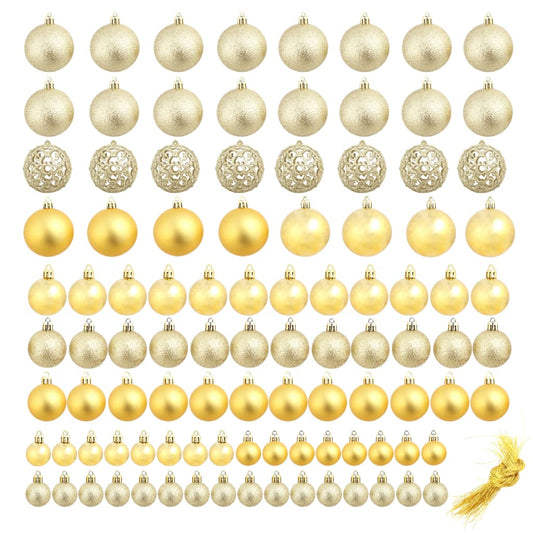 HKH Conjunto de 100 Bolas de Natal - Dourado