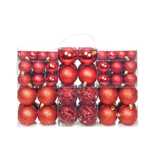 HKH Conjunto de 100 Bolas de Natal - Vermelho