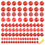 HKH Conjunto de 100 Bolas de Natal - Vermelho